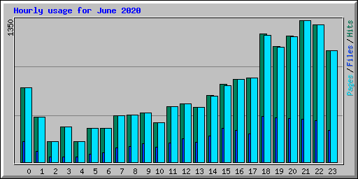 Hourly usage for June 2020